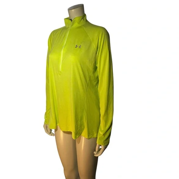 ***NEW***Under Armour Women's Neon Yellow Long Sleeve Tee - Picture 3 of 11